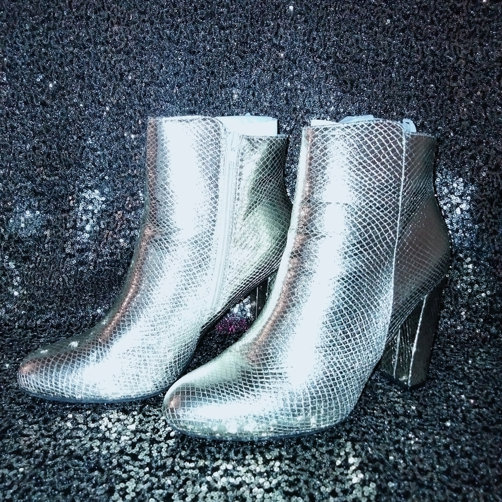 Gold Metallic Ankle Boots